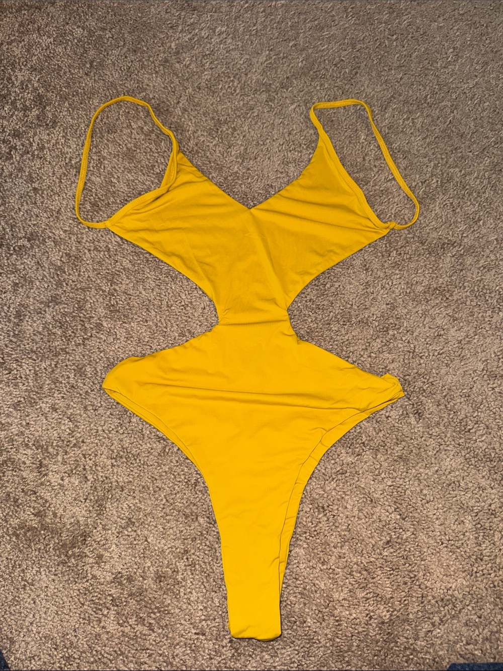 Riot Swim yellow Cutout backless swimsuit